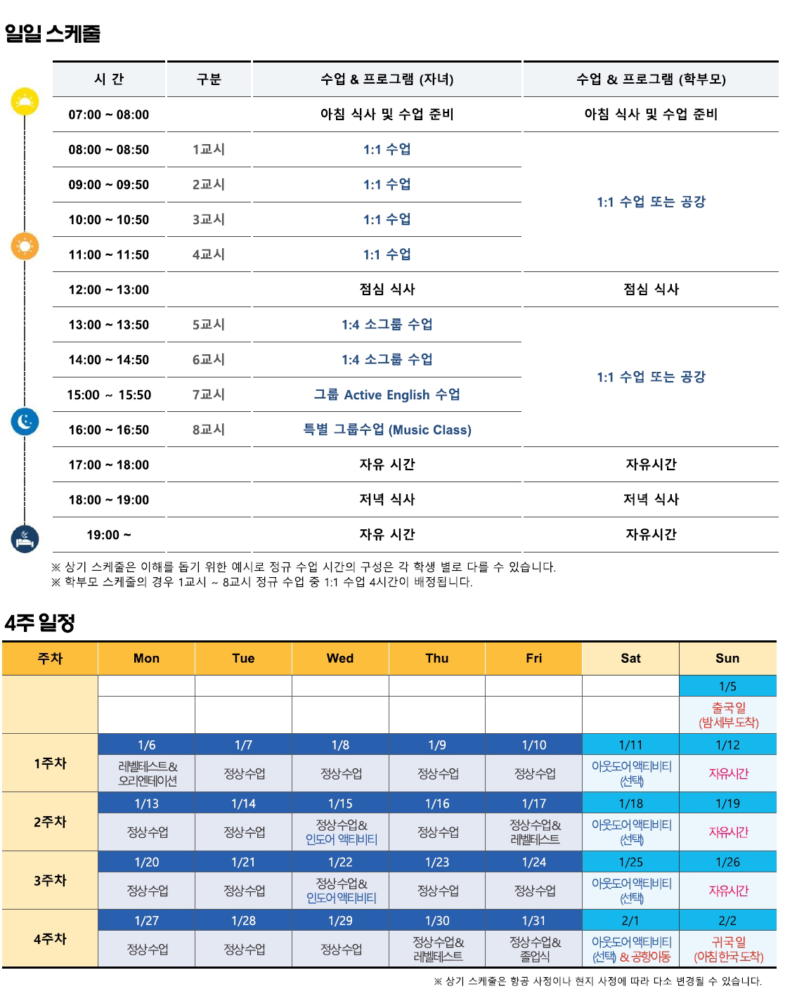 CG Academy 어학연수 시설 안내 자료